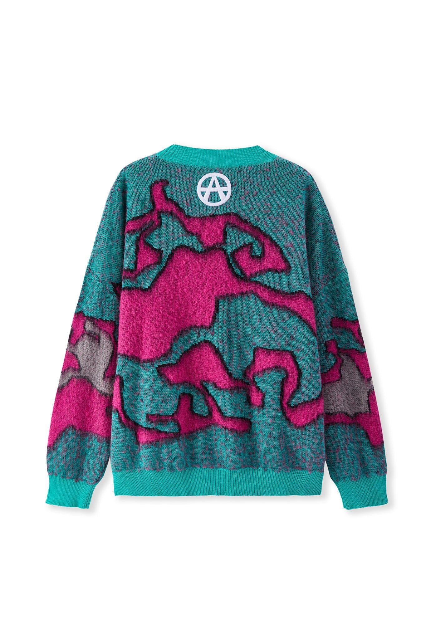 THE CONTORTED SWEATER MIXED GREEN Acupuncture