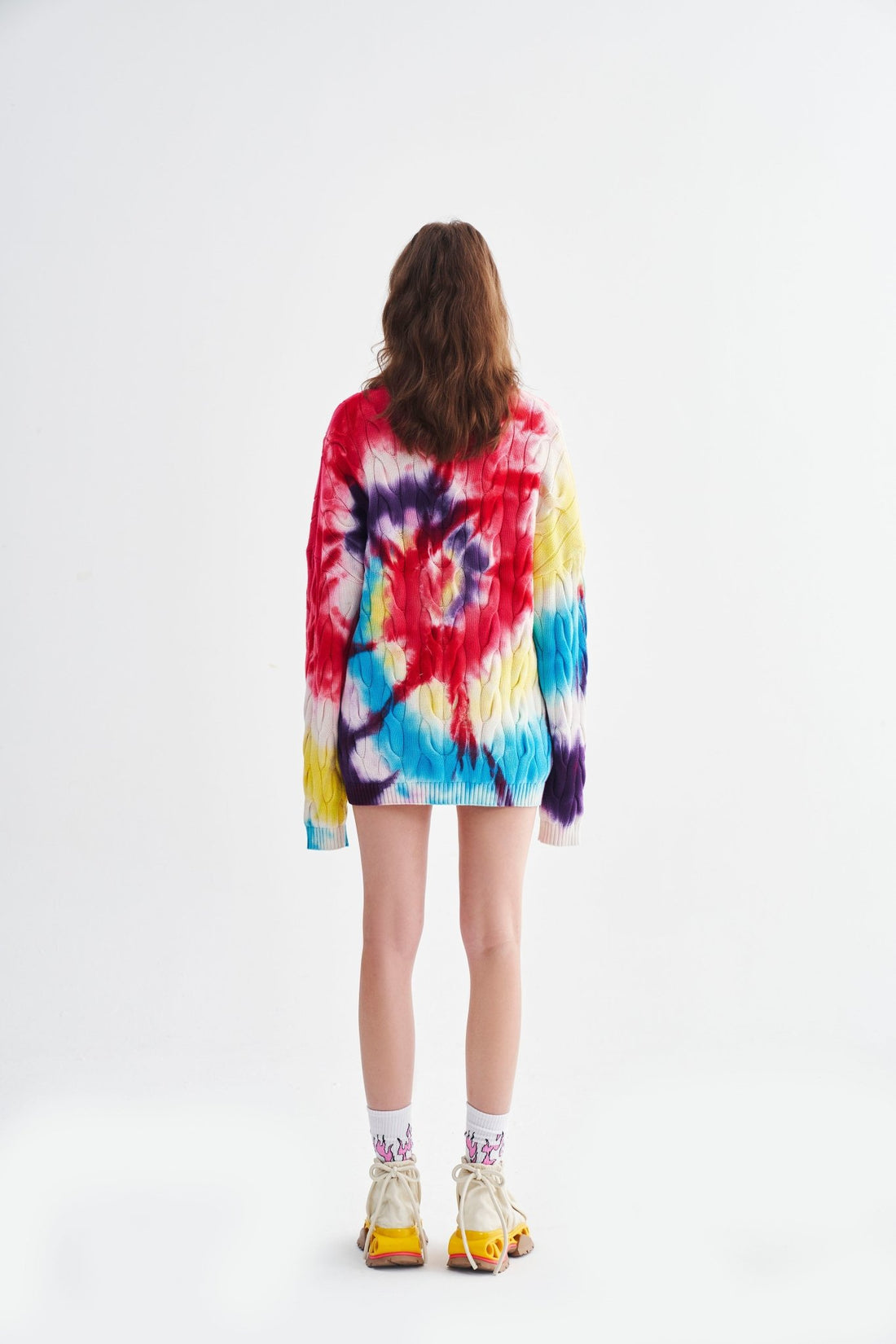 TIE-DYE SWEATER MULTICOLOR RED Acupuncture