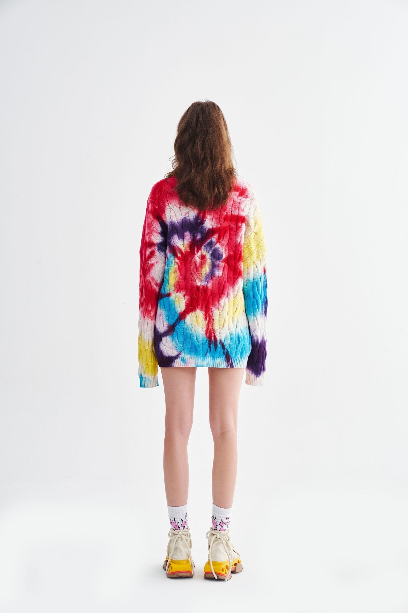 TIE-DYE SWEATER MULTICOLOR RED Acupuncture
