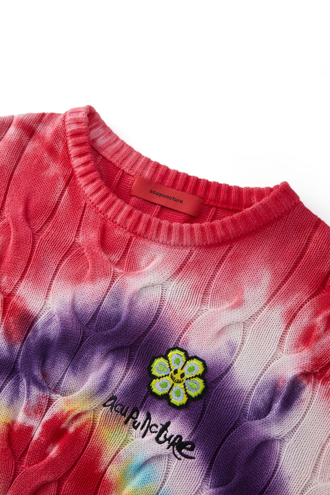 TIE-DYE SWEATER MULTICOLOR RED Acupuncture