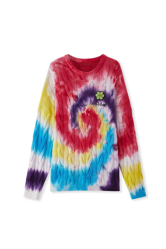 TIE-DYE SWEATER MULTICOLOR RED Acupuncture