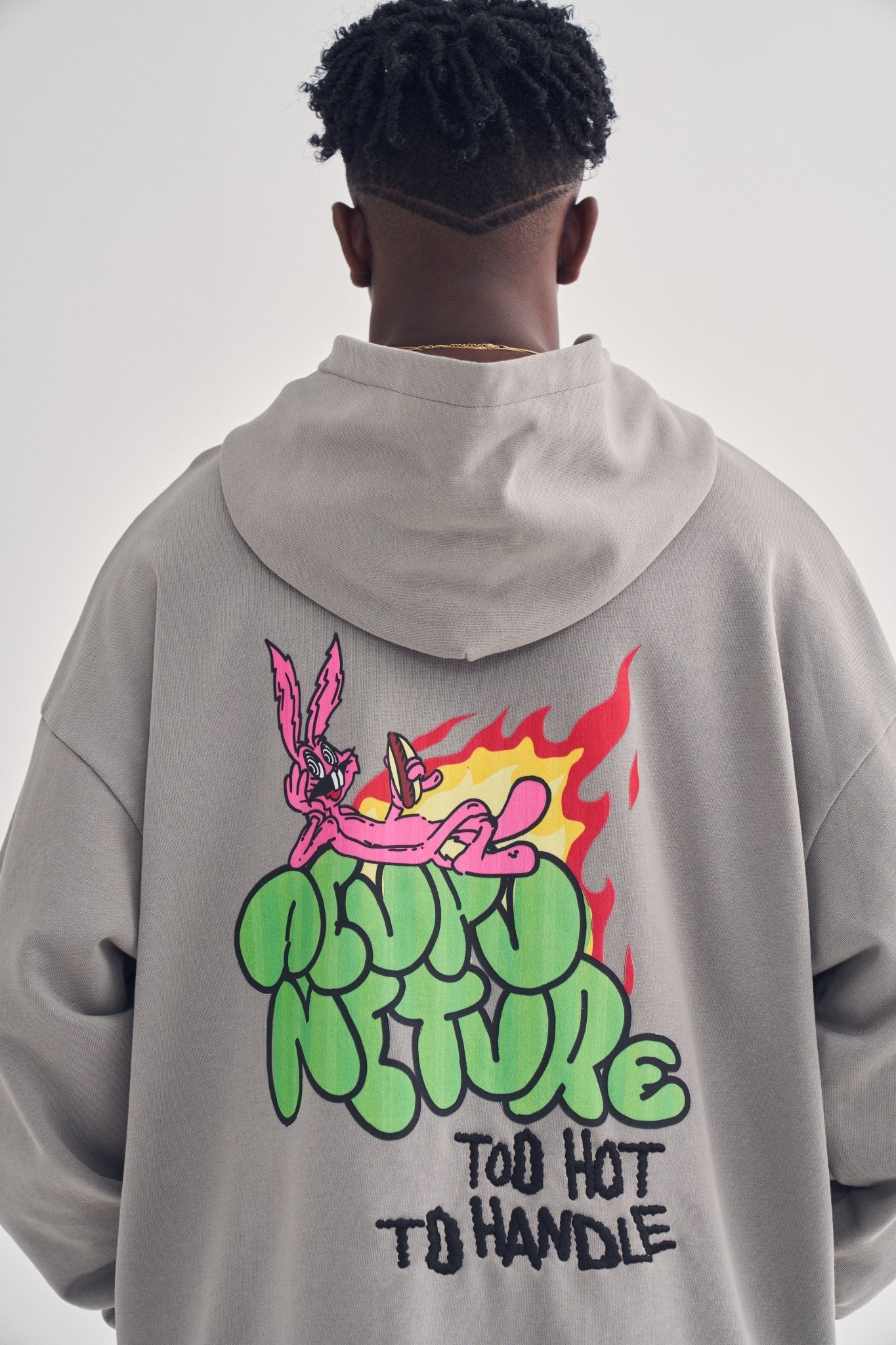 TOO HOT TO HANDLE HOODIE GREY Acupuncture