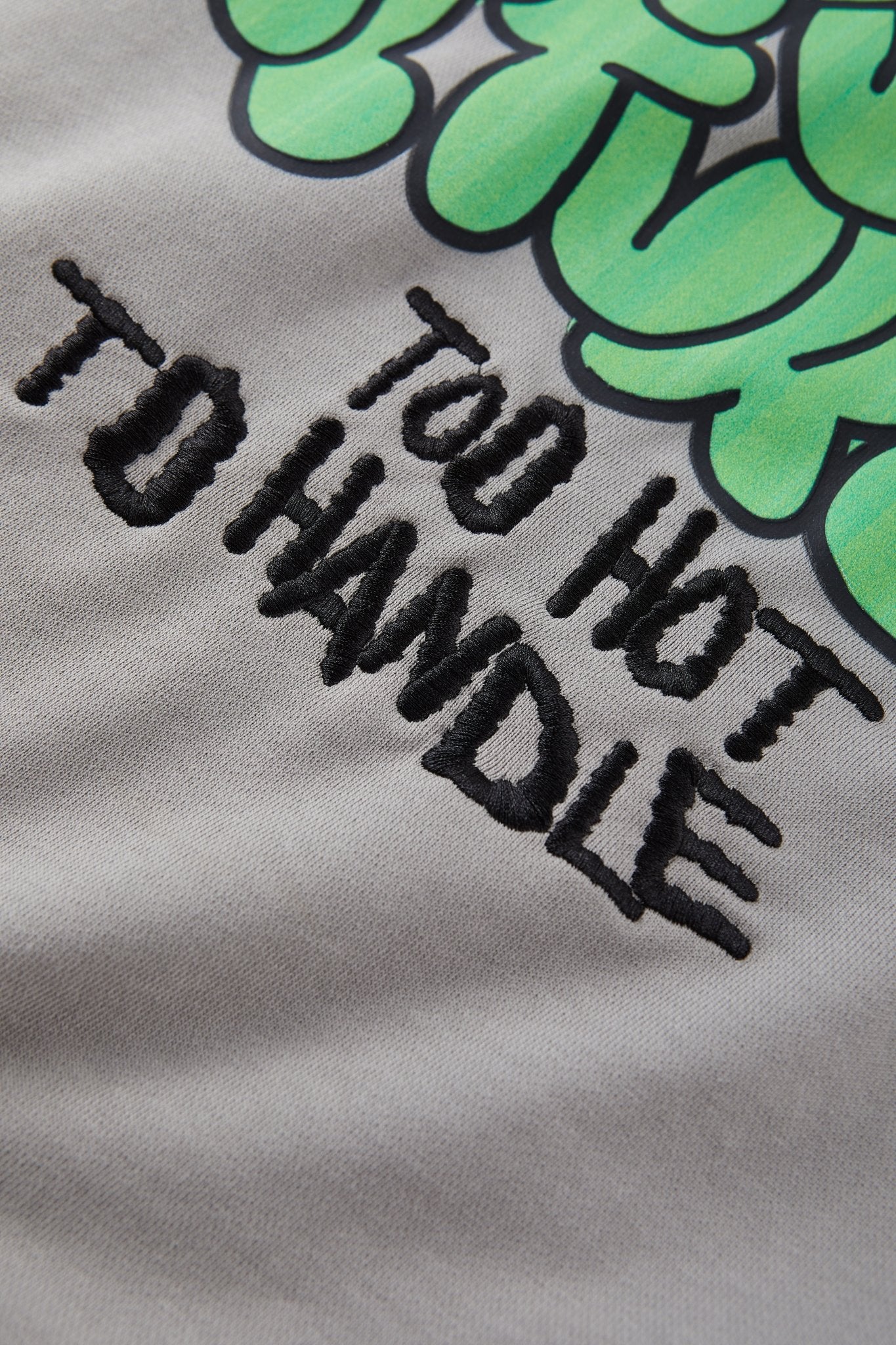 TOO HOT TO HANDLE HOODIE GREY Acupuncture