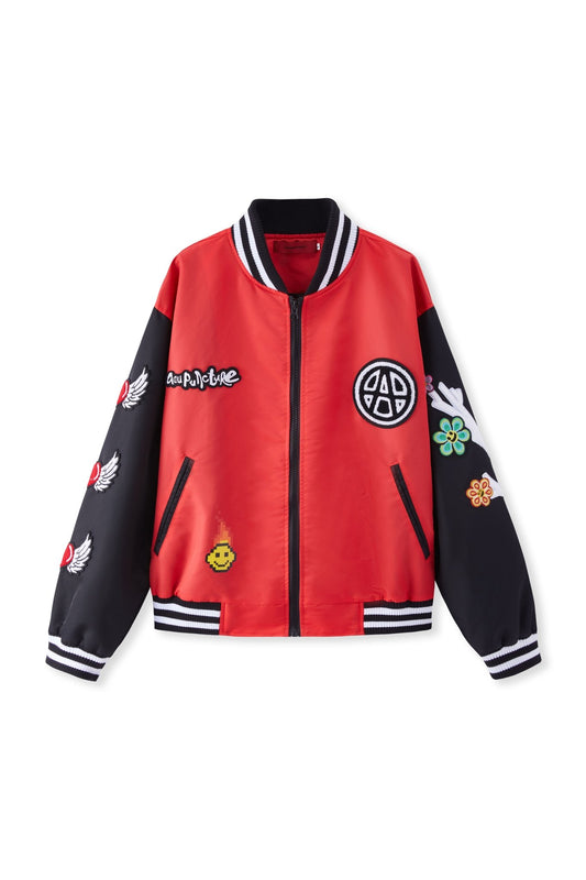 TRUST THE PROCESS BOMBER RED Acupuncture