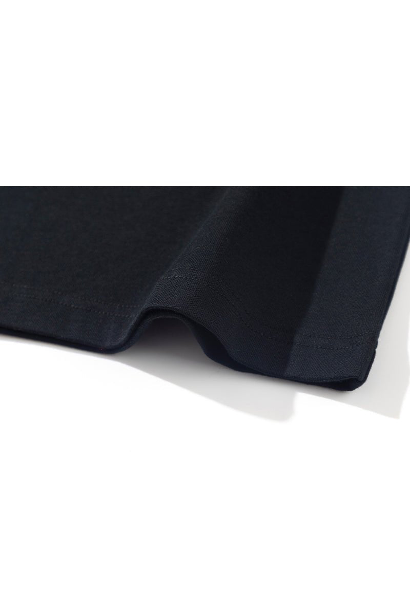 WAVED LOGO T-SHIRT BLACK Acupuncture