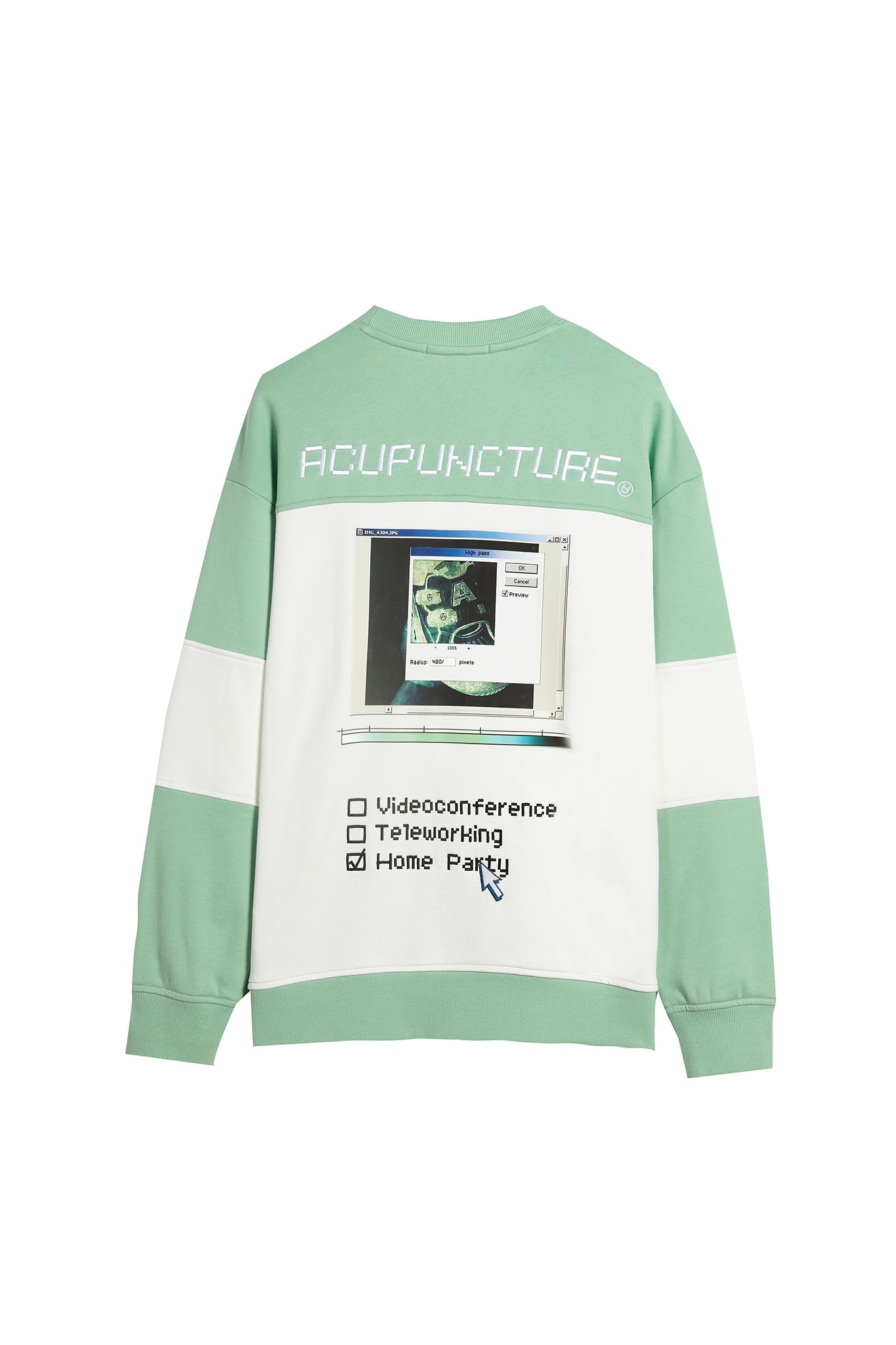 WIN95 CREWNECK GREEN/WHITE Acupuncture